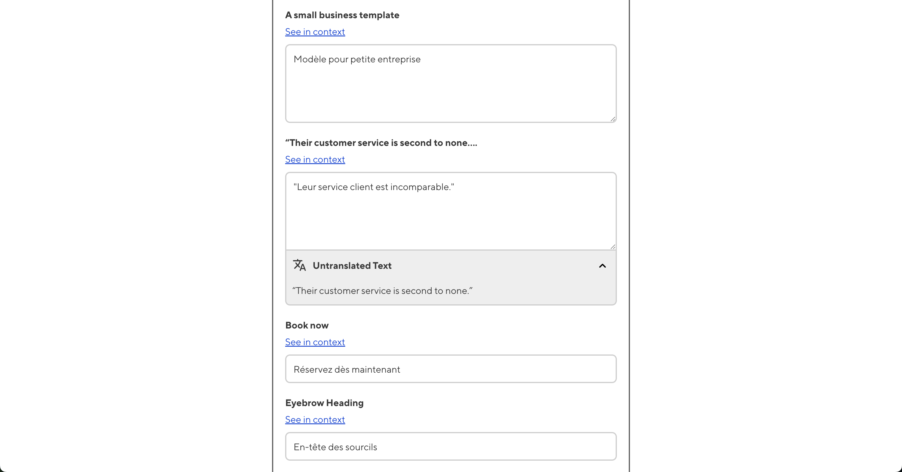 Screenshot of editing interface in CloudCannon